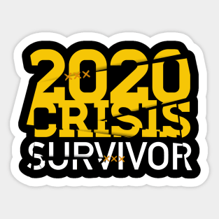 2020 Crisis Survivor. Stock Market Crash Sticker